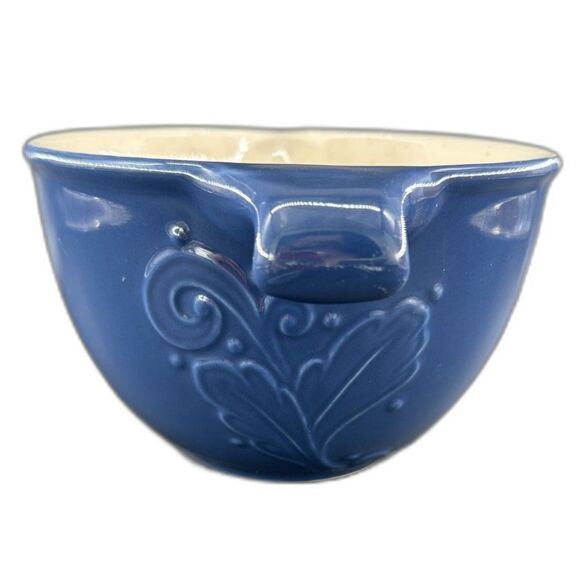 VTG Pfaltzgraff, Weir In Your Kitchen Chicory Blue 9 1/2"x 4 1/2" Batter Bowl - Picture 2 of 9